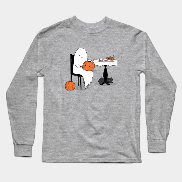 Carving Time Long Sleeve T-Shirt by Little Spooky Studio